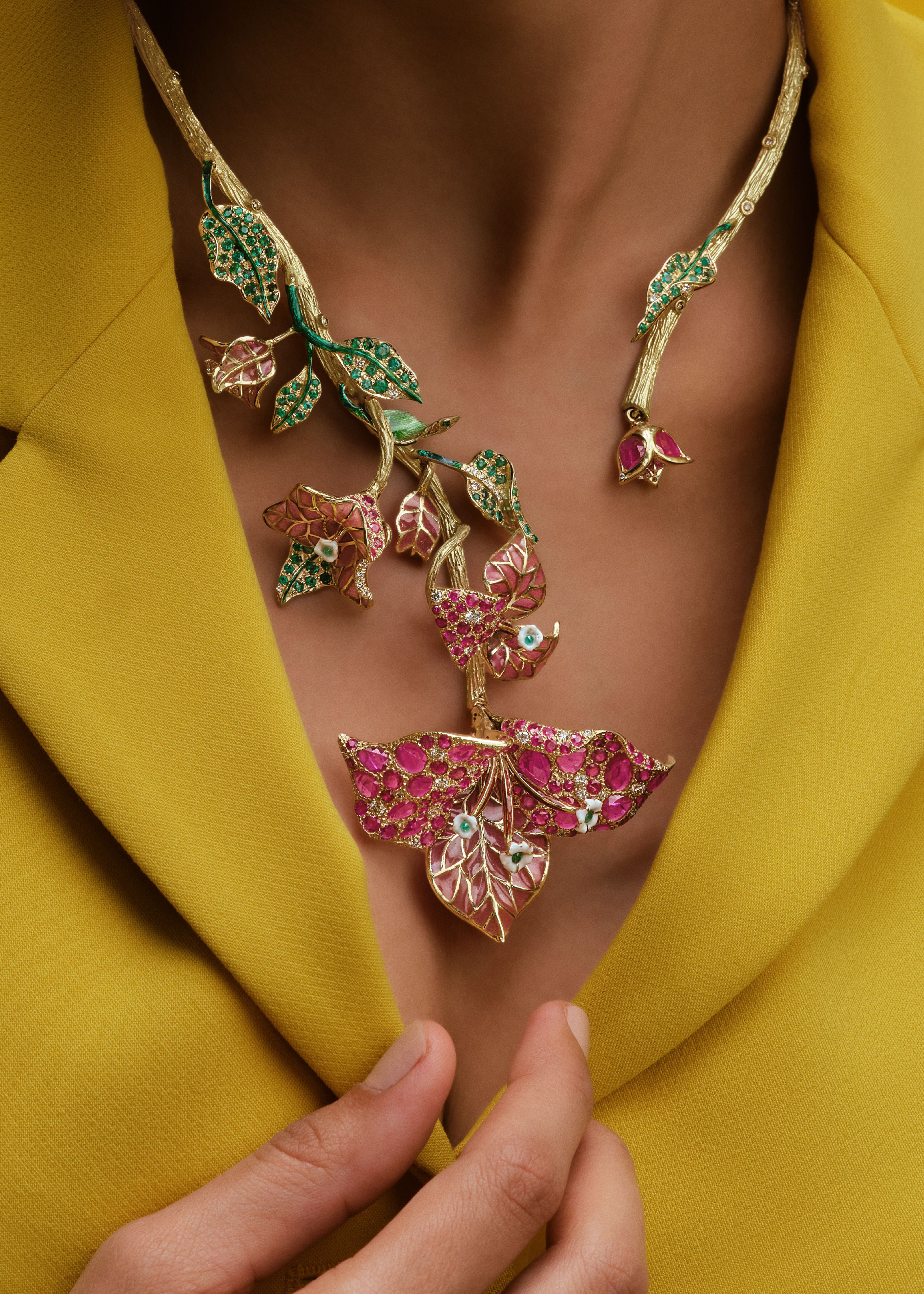 french enamel necklace